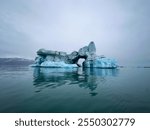 A Lone Iceberg in an Icelandic Glacial Lagoon