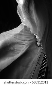 Lone Ladder In Lower Antelope Canyon, Arizona