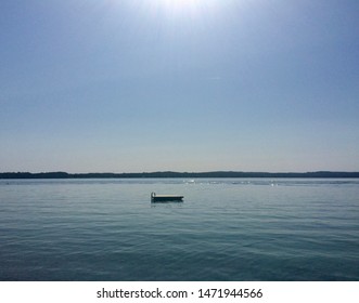 Lone Raft On Torch Lake