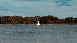 A Lone Sailor On Shustoke Reservoir
