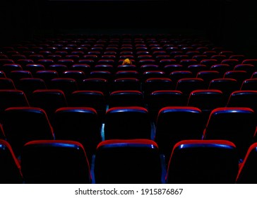 Lone Spectator In The Cinema Hall