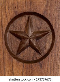 Lone Star Engraved In Wood
