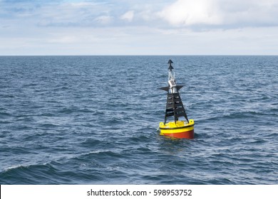 Lonely Buoy In Ocean