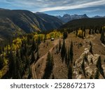 A lonely cabin in the mountains of Colorado, USA