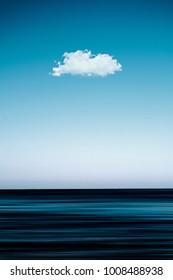 Lonely Cloud floating in the Sky