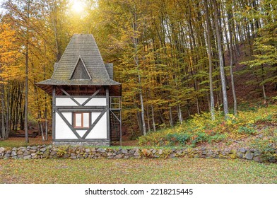 Lonely Guard House In The Forest.