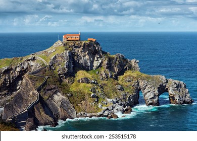 A Lonely House On A Rock In The Atlantic Ocean.