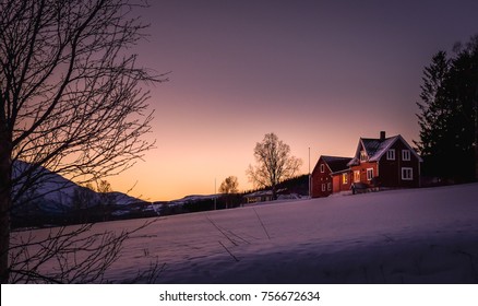 Lonely House On Snowy Hill