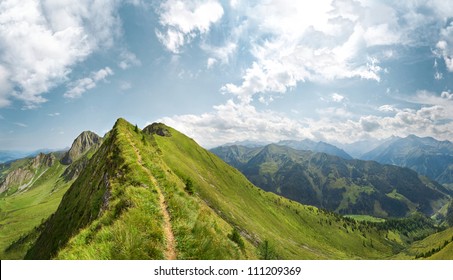 Lonely Mountain Trail On The Ridge