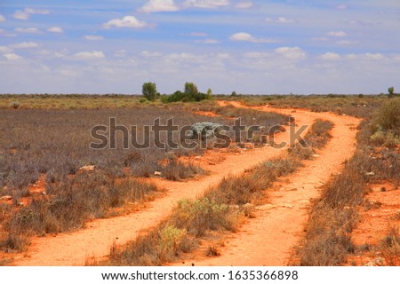 Lonely and remote tracks across the Nullarbor Plain, Australia