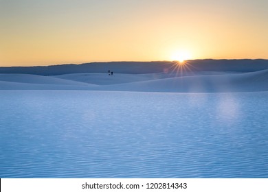 Lonely And Stark Landscape Of White Sands National Monument In New Mexico