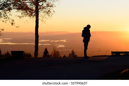 Lonely sunset view