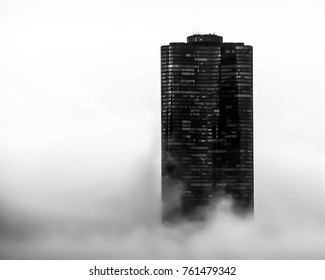 Lonely tower in the clouds