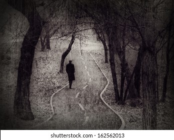 Old Man Walking Alone Images Stock Photos Vectors Shutterstock