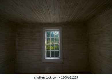 Lonely window in an empty room..
