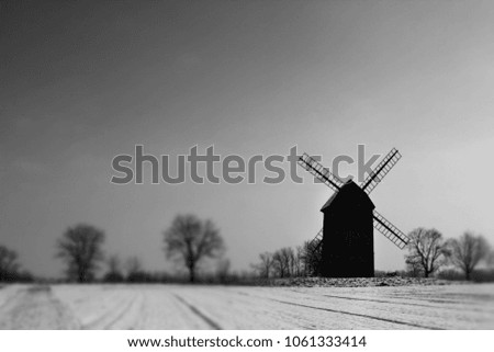 Similar – Foto Bild Bock-Windmühle im Schnee