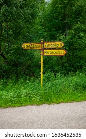 Lonely Yellow Sign In Halland