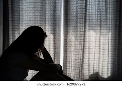 Depressed Women Sitting Head Hands On Stock Photo (Edit Now) 780952504