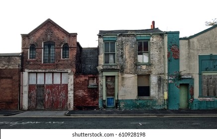 Long Abandoned And Derelict Buildings In Baker Street, Hull