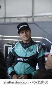 LONG BEACH, CA - APRIL 2:   Nelson Piquet Jr.'s Gives A VIP Tour In His Garage Before The FIA Formula E Long Beach E Prix April 2, 2016 In Long Beach, CA.