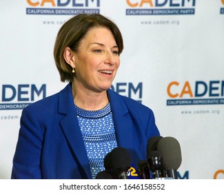 Long Beach, CA - Nov 16, 2019: Presidential Candidate Amy Klobuchar Speaking At The Democratic Party Endorsing Convention In Long Beach, CA