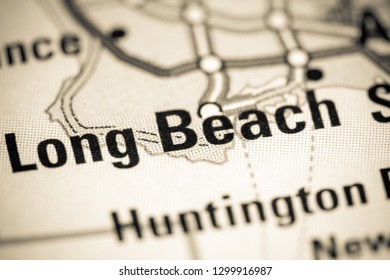 Long Beach. California. USA On A Map