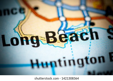 Long Beach. California. USA On A Map