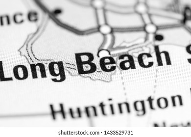 Long Beach. California. USA On A Map