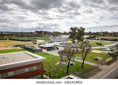 Long Beach, California/United States - 04/03/19: Several Sports Fields At California State University Long Beach