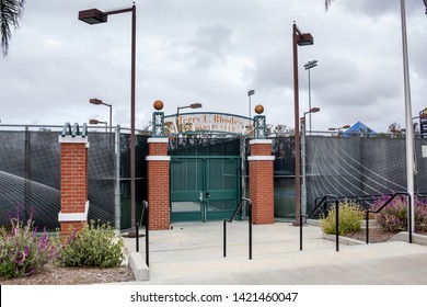 Long Beach, California/United States - 05/23/2019: Entrance To The Tennis Courts At California State University Long Beach