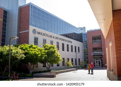 Long Beach, California/United States - 05/25/2019: The Molecular And Life Science Building At California State University Long Beach