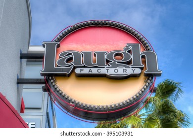 LONG BEACH, CA/USA - MARCH 19, 2016: Laugh Factory Comedy Club Exterior And Sign. The Laugh Factory Is A Comedy Club With Locations In Southern California.