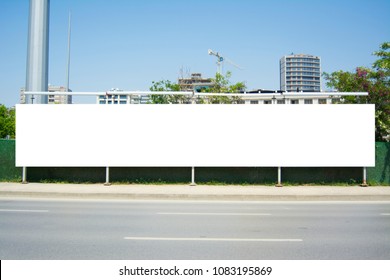 Long Billboard Blank Frame Mockup