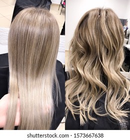 Long Blond Hair With Balayage 