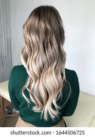 Long blond hair with balayage 
