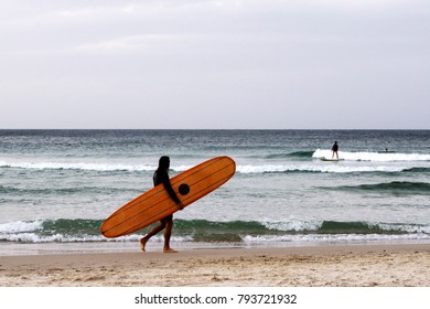 Long Boarder At Snapper Rocks