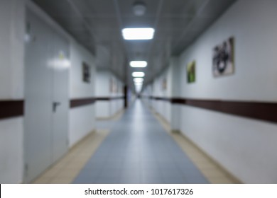 long corridor, blurred background