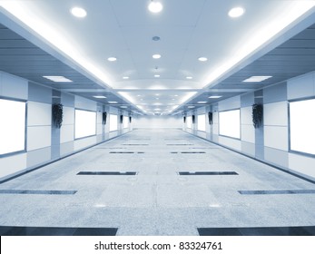 Long corridor in underground passage - Powered by Shutterstock