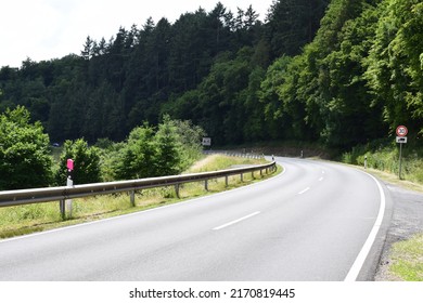 Long Country Road Curve In The Eifel