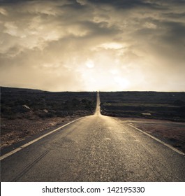 long deserted road in Malta - Shutterstock ID 142195330