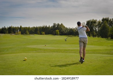 Long Drive During Pretty Golf Afternoon