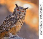 Long eared owl, strix otus, taken in the countryside in mid Wales, Great Britain, UK