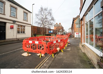 Long Eaton, Derbyshire, UK 01/22/2020 Major Road Works Background