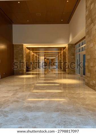 Long empty cold hall way