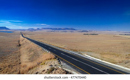Long empty road landscape