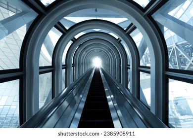 Long escalator ascent to the Umeda Sky Building. - Powered by Shutterstock