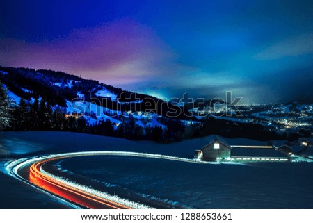 Similar – Image, Stock Photo View to Gstaad Relaxation