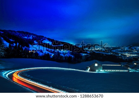 Similar – Image, Stock Photo View to Gstaad Relaxation