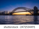 Long exposure of the amazing Sydney Harbour Bridge and Sydney