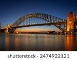 Long exposure of the amazing Sydney Harbour Bridge and Sydney